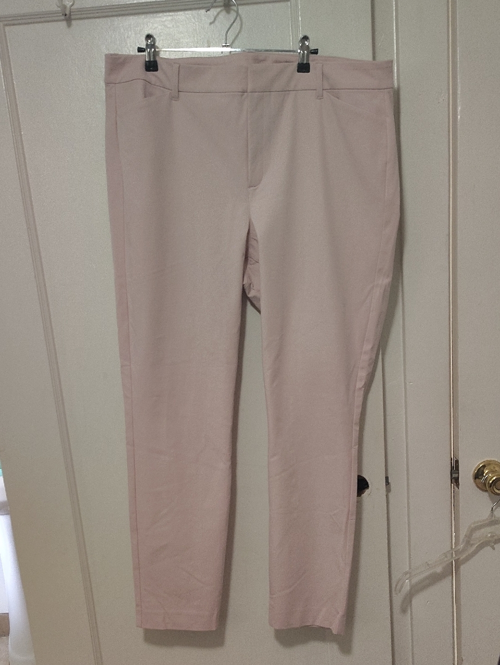 Women's Tailored Ponte Ankle Pants - Blush Pink